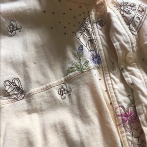 embroidered flannel